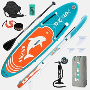 FunWater Inflatable Stand UP Paddle Board 320x84x15cm Ultra-Light Dolphin Included ISUP