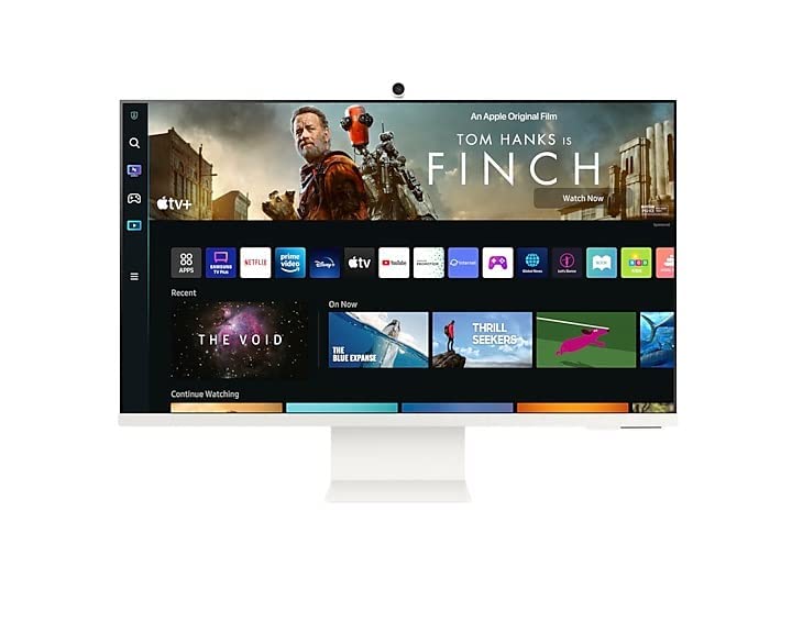 Samsung LS32BM801UUXXU 32" 4K Smart Monitor with Samsung Smart Hub for TV streaming and catch up apps - White