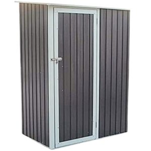 Evre 6ft Storage Outdoor Patio Garden Shed With Lockable Door Strong Structure (Dark Grey)