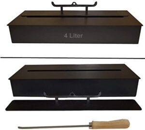 Ethanolburner Black for Gel and Ethanol fireplaces Select from 1/2/3/4/5 liters (4 Liters)