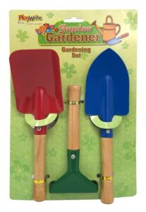 Junior Gardener 3 pc Tool Set Outdoor Garden Tools Hand Tools with Wooden Handle Gardening Hand Tool Gift for Men Women Kids Pack of 5