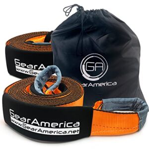 GearAmerica Recovery 2PK Tow Straps 4" x 30' | Ultra Heavy Duty 45