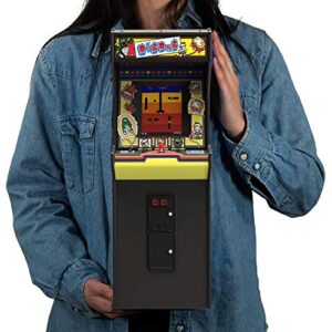 Quarter Arcades Official Dig Dug 1/4 Sized Mini Arcade Cabinet by Numskull – Playable Replica Retro Arcade Game Machine – Micro Retro Console