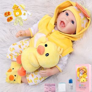 ZIYIUI Reborn Baby Dolls 22 Inches 55 Cm That Looks Real Life Babies Realistic Toddler Girl Newborn Soft Vinyl Silicone Doll Birthday Gift Toys