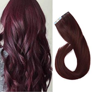 40pcs Tape in Hair Extensions 100% Remy Human Hair 100gram Straight Skin Weft Hair Extensions (20 inches