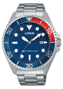 Lorus Watches Unisex Analogue Quartz Watch with Stainless Steel Plated Strap RH941GX9