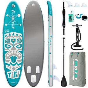 FunWater Inflatable Stand UP Paddle Board Ultra-Light Green Pink Everything Included ISUP