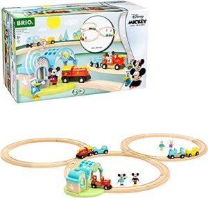 BRIO World Disney Mickey Mouse Deluxe Train Set for Kids Age 3 Years Up - Compatible with all Wooden Railway Sets & Accessories [Amazon Exclusive]