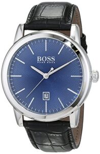 BOSS Watches Men's Analogue Quartz Watch with Leather Strap 15134