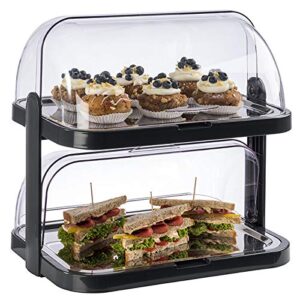 APS Buffet display case"Doppeldecker" - 2 transparent roll-top bonnets that can be opened on both sides