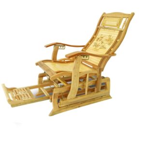 LIXIONG Rocking Chair Outdoor Garden Nursing Glider All Weather Relax Rocking Chair Folding Armchairs W/massage Footrest Sun Loungers Patio