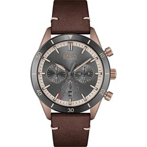 BOSS Men's Analog Quartz Watch with Leather Strap 1513861
