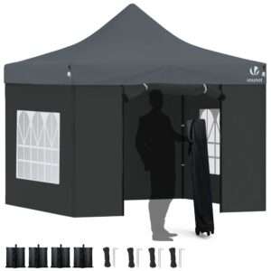 VOUNOT 3x3m Heavy Duty Gazebo with 4 Sides