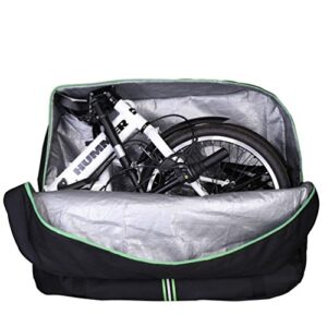 ROCKBROS Bike Transport Bag with Backpack Folding Travel Bike Bag with Storage Bag Bike Carrier Bag Bicycle Transport Case 14 to 20 Inch Black