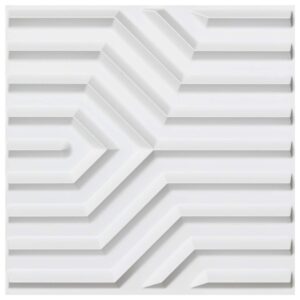 Art3d Matt White PVC 3D Wall Panels Geometric Mate Design