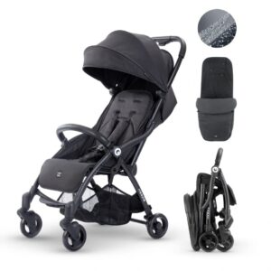 miniuno TouchFold Ultra-Lightweight Micro-Stroller - Black Herringbone