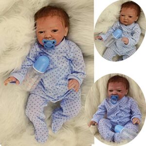 ZIYIUI 20 Inch 50 cm Reborn Dolls Soft Silicone Vinyl Reborn Baby Boy Handmade Real Life Reborn Baby Dolls Newborn Baby Toys Xmas Gifts - Reborn Babies