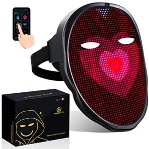 MEGOO Led Mask With Bluetooth Programmable Customized