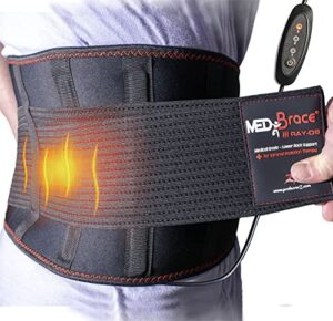 MEDiBrace RAY-D8 Far-Infrared Heated Lower Back Support Brace Lumbar Belt for Men and Wome