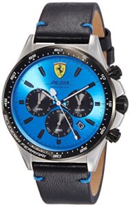 Scuderia Ferrari Mens Chronograph Quartz Watch with Leather Strap 0830388