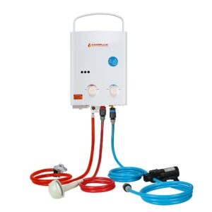 CAMPLUX AY132P43 5L Portable Gas Water Heater with 4.3L Water Pump 12V