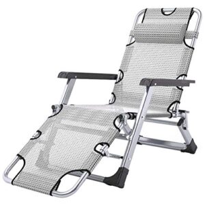 XUMOUDDIAN Patio Recliner Reclining Zero Gravity Chaise Lounges Outdoor Garden Rocking Deck Chair For Beach Camping Portable Lounge Chair Supports 200kg Gray Happy