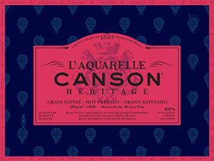 CANSON Héritage Watercolour Pad 46 x 61 cm 20 Sheets 300 g/m² Satin Finish