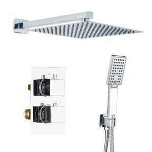 Plumbsys Thermostatic Concealed Shower Mixer Valve with Diverter