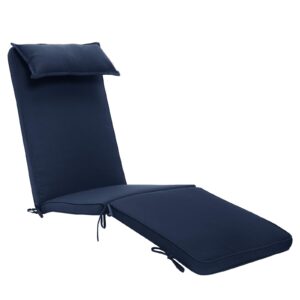 Plant Theatre Luxury Steamer Chair Cushion with Head Pillow in Cool Navy