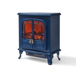 Warmlite WL46019MB Wingham 2-Door Portable Electric Fire Stove Heater with Realistic LED Flame Effect