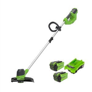 Greenworks G40LTK2X Cordless Strimmer for Medium Gardens