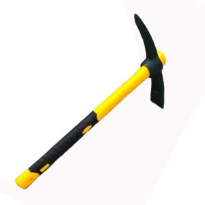 Reinforced Steel Pick Cross Pick Fiberglass Handle 15 Inches Long Yellow 38~26 cm