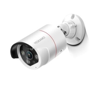YESKAMO 3MP Outdoor PoE IP Camera with 2 Way Audio