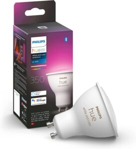 Philips Hue New White and Colour Ambiance Smart Light [GU10 Spot] with Bluetooth. Works with Alexa