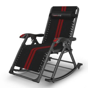 LIXIONG Outdoor Garden Relax Rocking Chair Indoor Recliners Folding Armchairs Glider Sun Loungers Adjustable Footrest Porches Beach,2 Style (Color : A