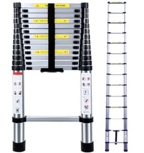 Acrohome Telescopic Ladder 4.1M Multi-Purpose Aluminium Telescoping Ladder Extension Extend Portable Ladder Foldable Ladder EN131 and CE Standards(4.1M/13.5Ft)