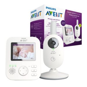 Philips AVENT SCD833/26 Video Baby Monitor 2.7 Inch Colour Display ECO Mode Intercom Function White/Grey
