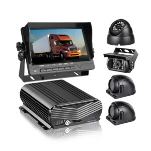 Tuamber-X WIFI GPS 4 Channel Mobile DVR Kit 1080P AHD HDD Car DVR Camera System with 4pcs 2.0MP Camera