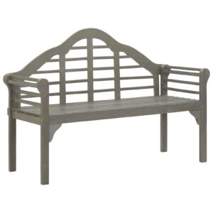 Goliraya Garden Bench Outdoor Patio Garden Woonden Bench Park Seat Grey Wash 135 cm Solid Acacia Wood