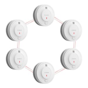 X-Sense Wireless Interlinked Smoke Alarm Detector with Sealed 10-Year Battery