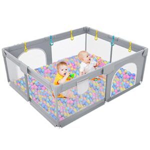LotCow Baby Playpen - 160x200CM Large Playpen for Baby and Toddlers