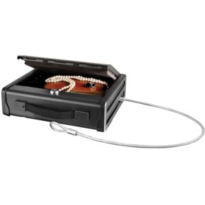 Master Lock PP1KML Compact Drawer Safe [Key Lock] [Steel Cable] -PP1KML-Small Closet Lockbox