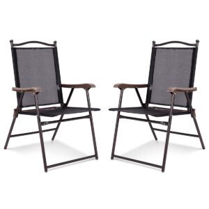 TANGZON Set of 2 Folding Garden Chairs