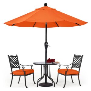 ABCCANOPY 2.7M Parasol Patio Umbrella Table Market Umbrella with Push Button Tilt for Garden
