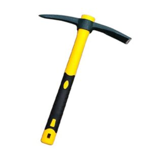 Reinforced Steel Pick Cross Pick Fiberglass Handle 15 Inches Long Yellow 38~30 cm