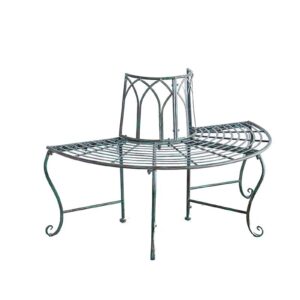 Patio Surround Tree Bench Outdoor Garden Bench Half Round Tree Decoration Bench