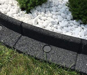 6 m Flexi Border Garden Edging (6x 1m packs) in Grey- H8cm - by EcoShape