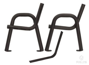 REJS Metal Garden Bench Ends-BLACK