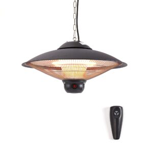 Parzune Outdoor Heater Infrared Heater Electric Ceiling Patio Heater Ceiling Lamp With Remote Control and Touch Switch 900/1200/2100W