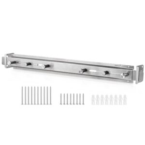 Door Barricade Bar with Door Hook Door Hanger (SUS) Patented Design for Security Reinforcement and Home Protection. Stop House Invasion and Intruder on Front Door